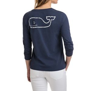 Navy Vineyard Vines Tee